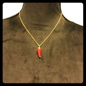 Sweet Red 🌶 Chili Sweater Necklace/Brooch